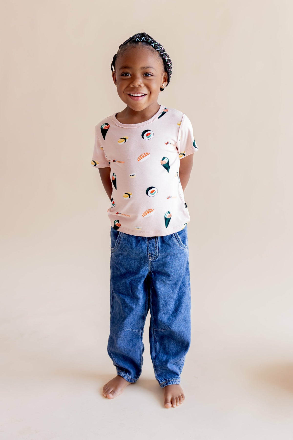 Toddler Basic Tee in Blush Sushi | Kyte Baby