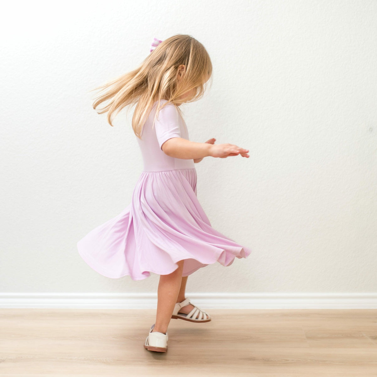 Twirl Dress in Thistle | Kyte Baby
