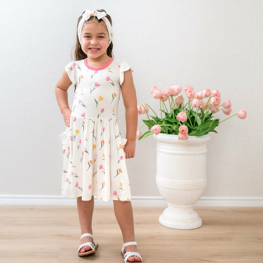 Pocket Dress in Tulip | Kyte Baby