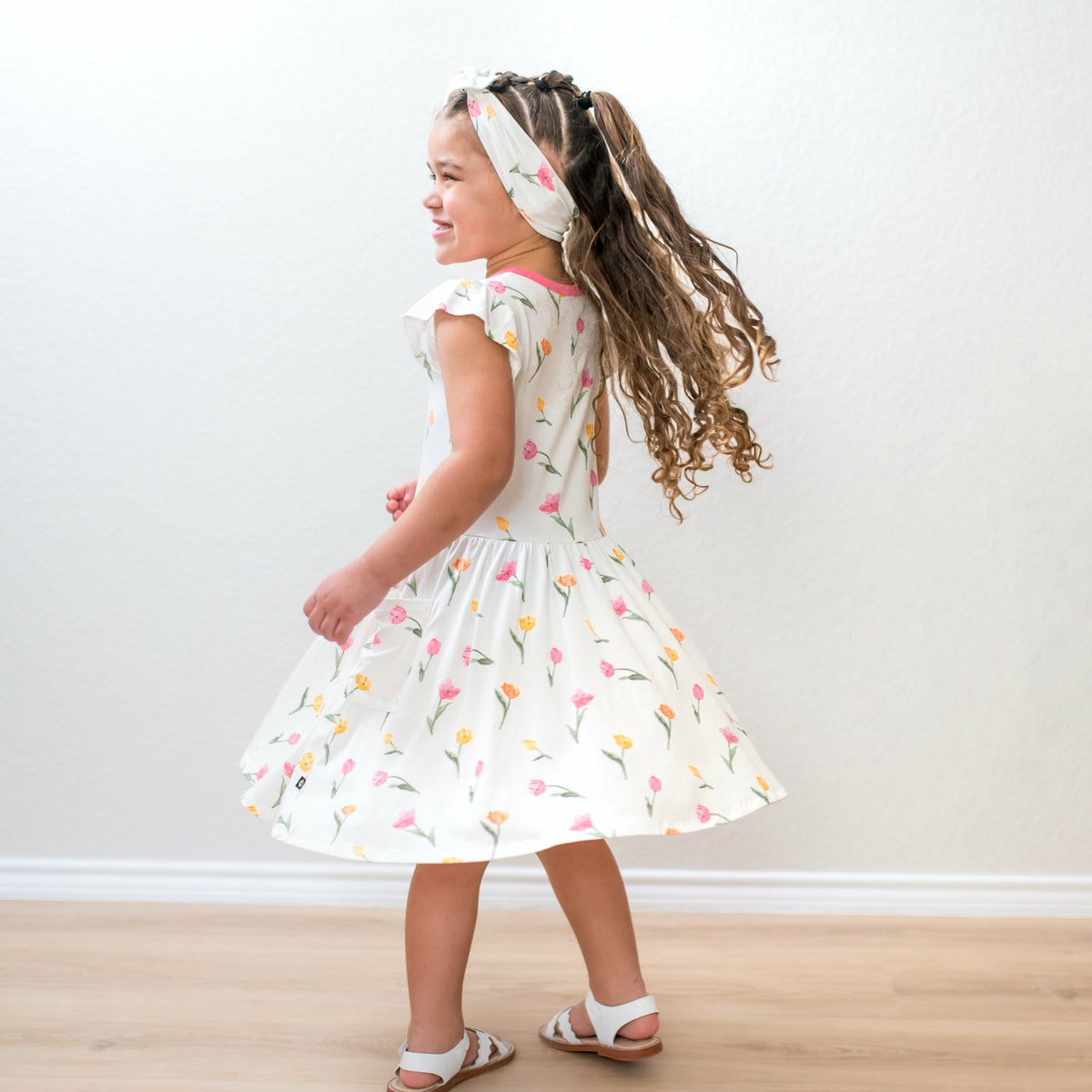 Pocket Dress in Tulip | Kyte Baby