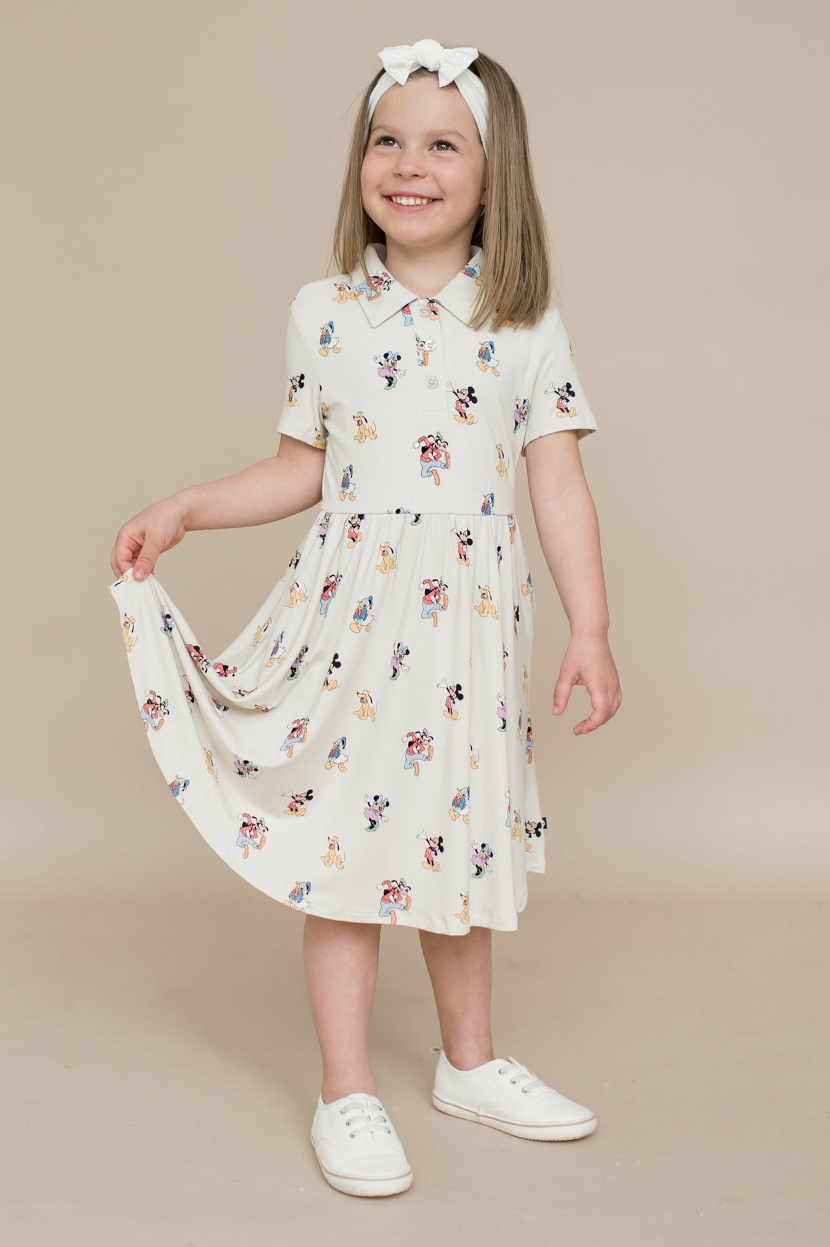 Polo Dress in Mickey Mouse and Friends | Kyte Baby