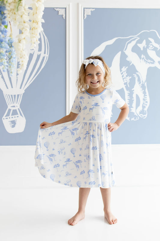 Twirl Dress in Toile Safari | Kyte Baby