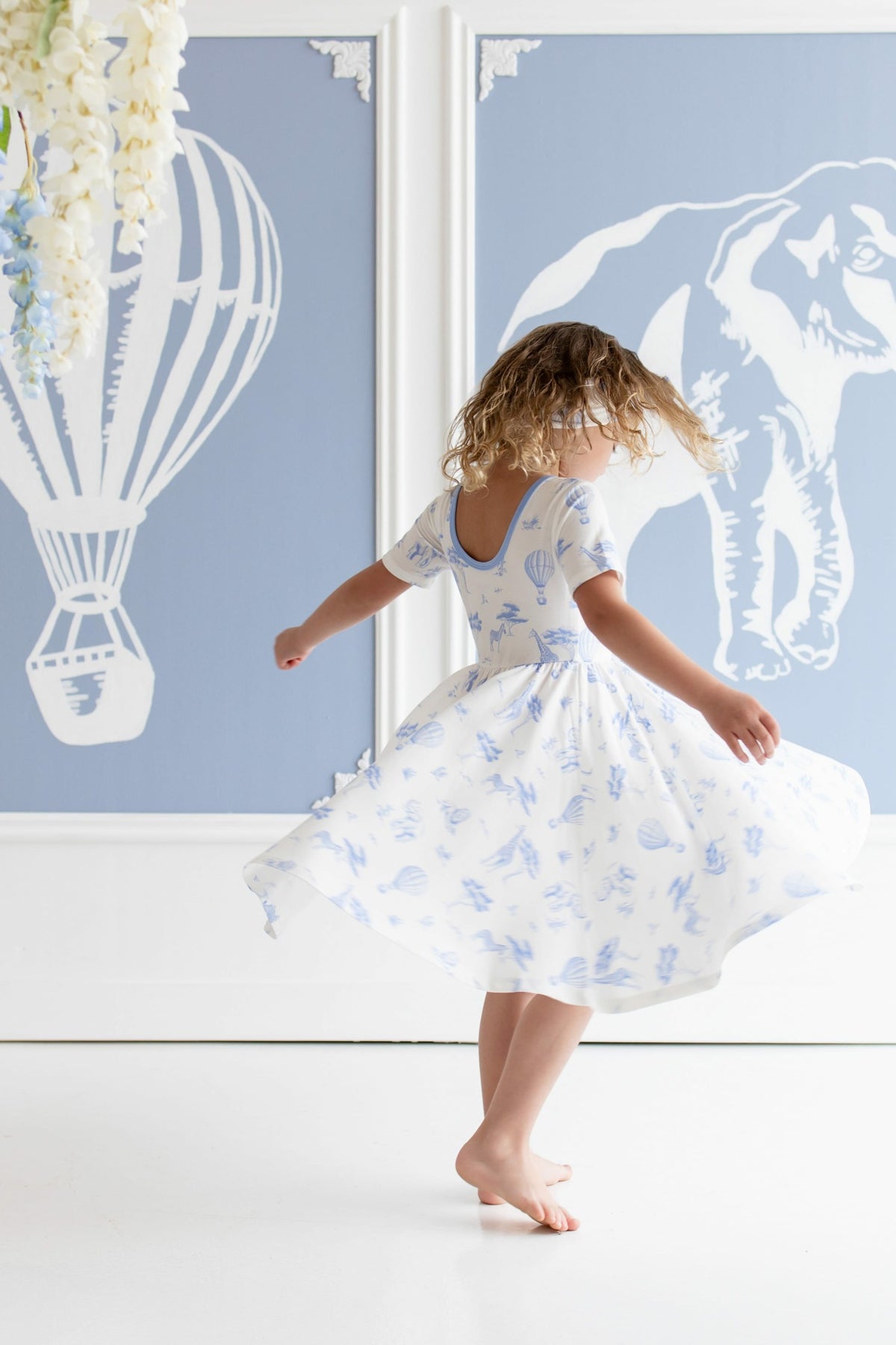 Twirl Dress in Toile Safari | Kyte Baby