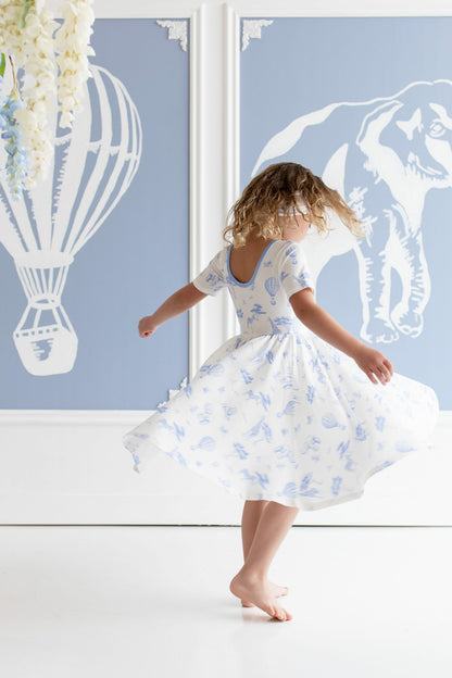 Twirl Dress in Toile Safari | Kyte Baby