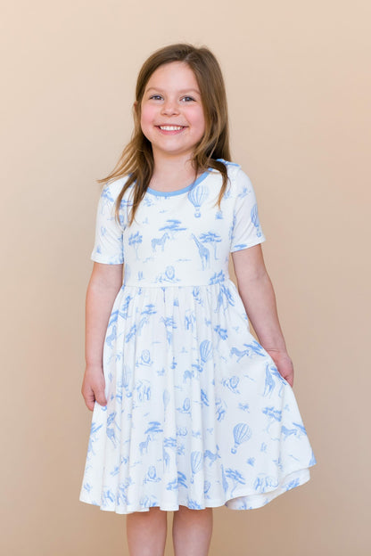 Twirl Dress in Toile Safari | Kyte Baby