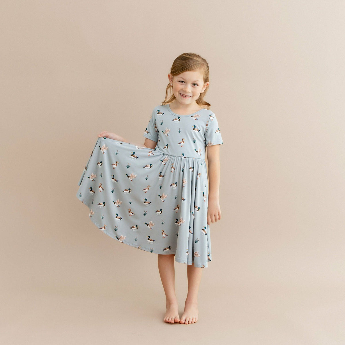 Twirl Dress in Mallard Duck | Kyte Baby