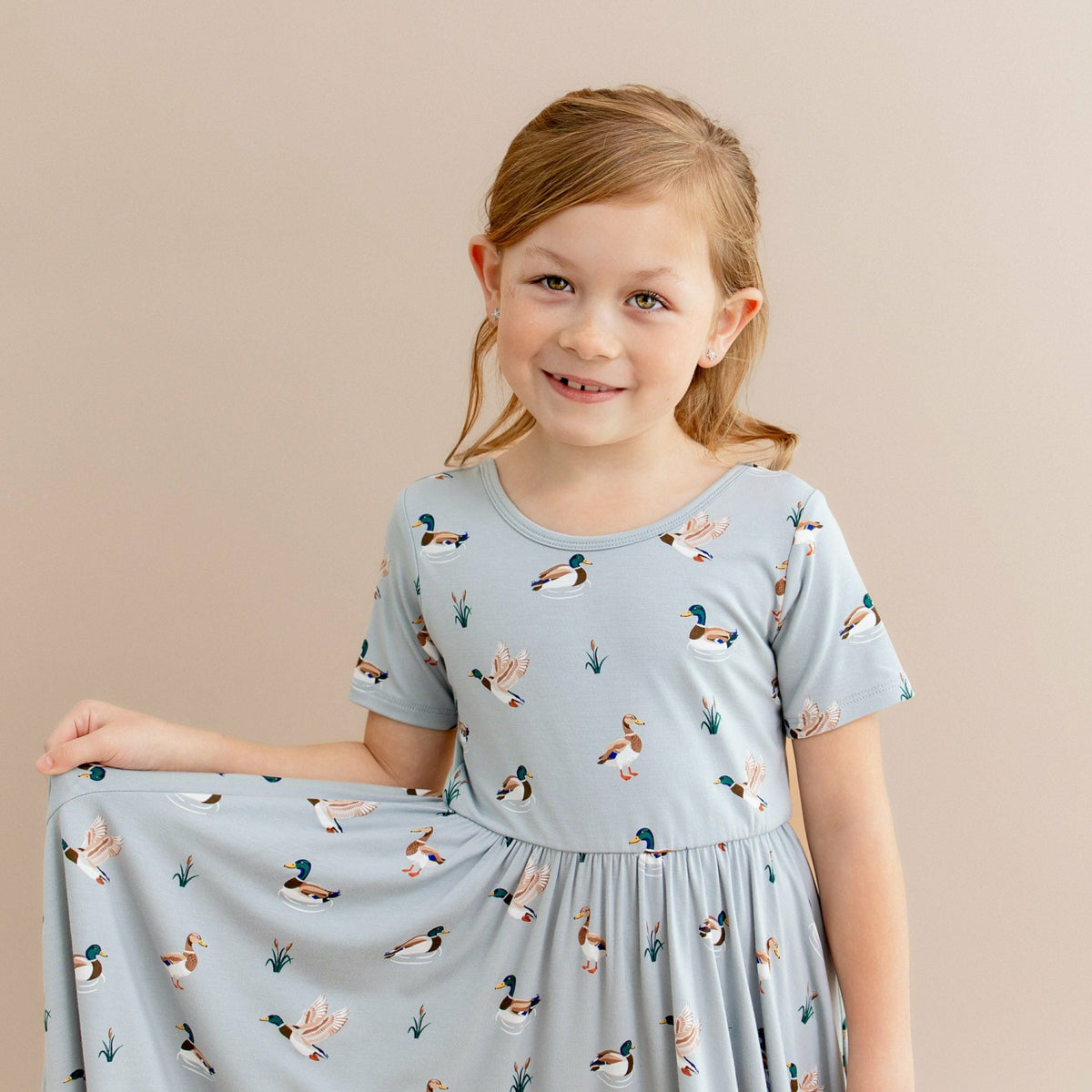 Twirl Dress in Mallard Duck | Kyte Baby