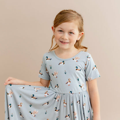 Twirl Dress in Mallard Duck | Kyte Baby