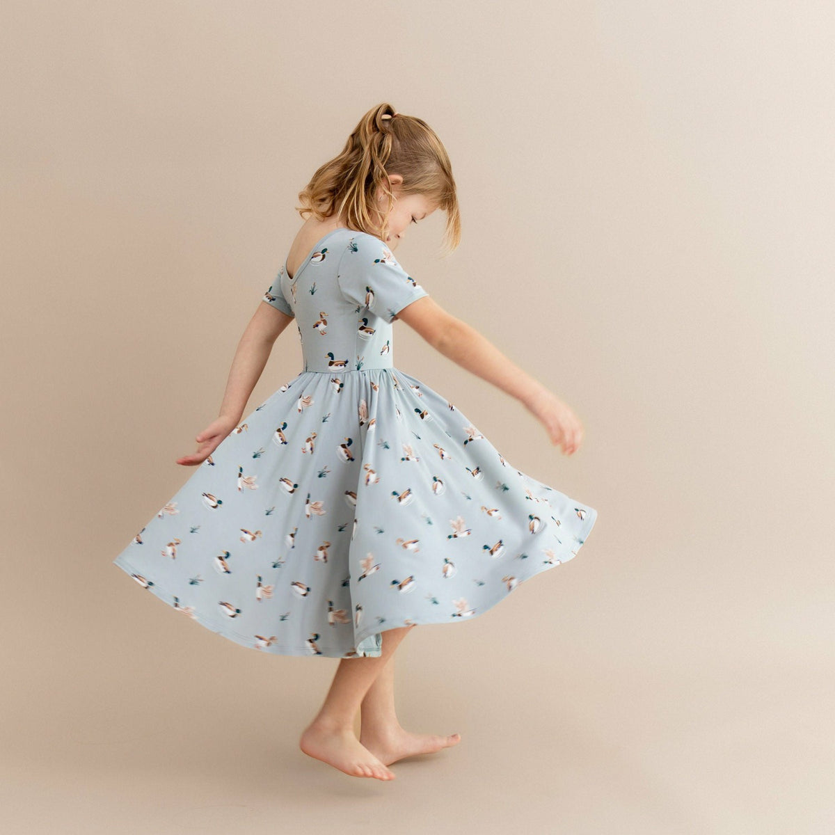 Twirl Dress in Mallard Duck | Kyte Baby