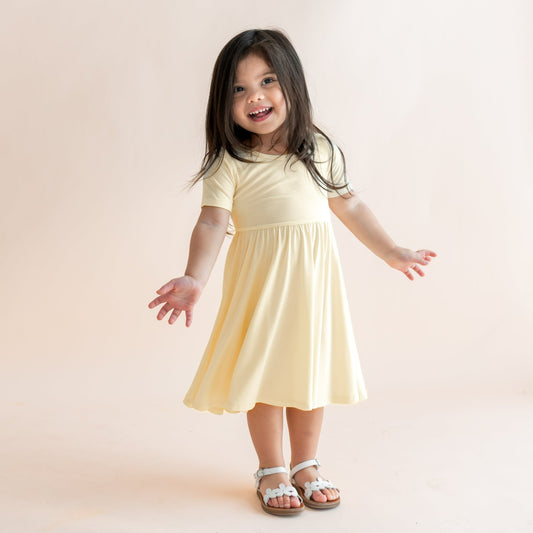 Twirl Dress in Chamomile | Kyte Baby