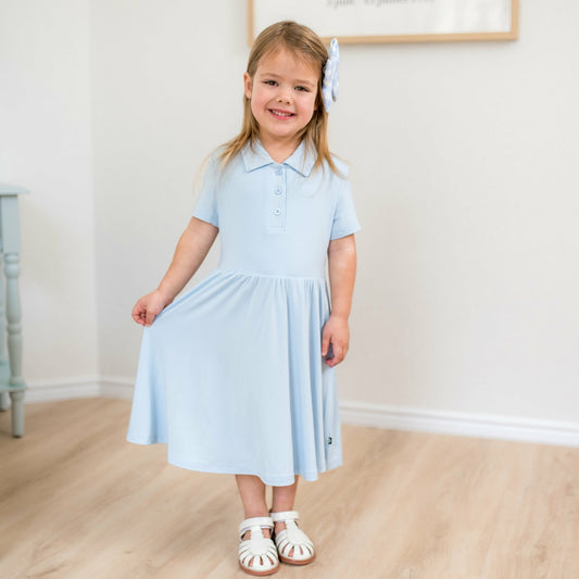 Polo Dress in Breeze | Kyte Baby