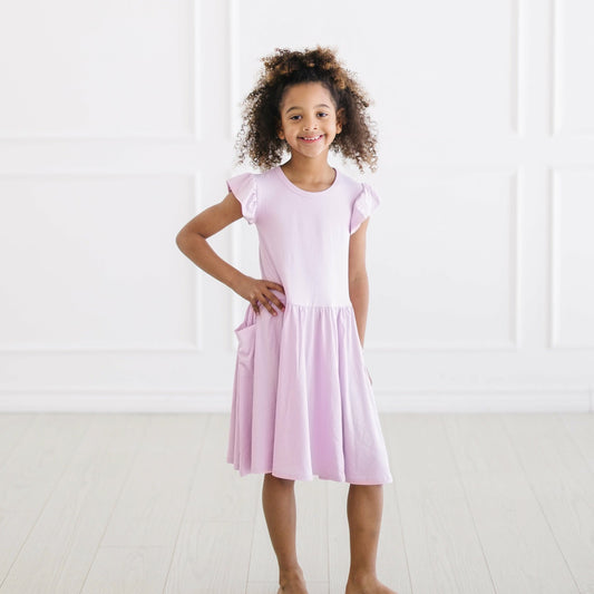 Pocket Dress in Thistle | Kyte Baby