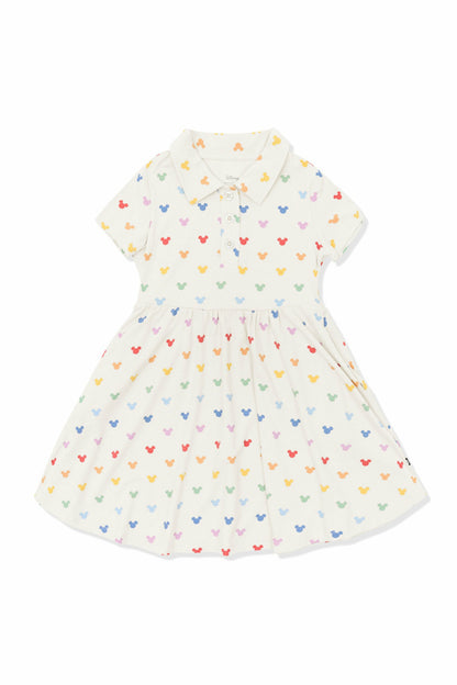 Polo Dress in Pastel Mickey Mouse | Kyte Baby