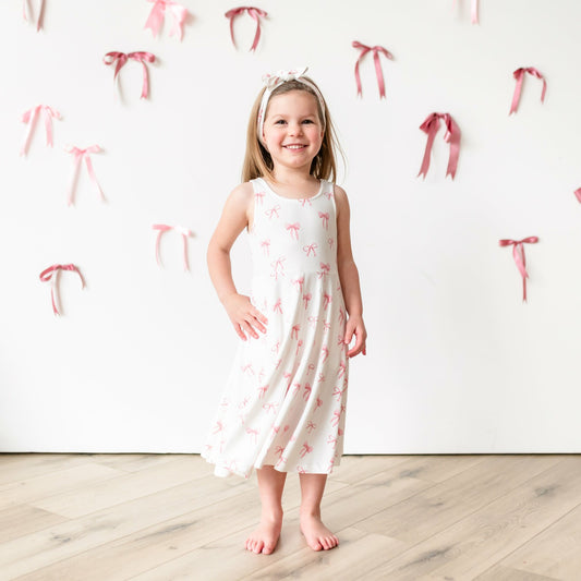 Tank Twirl Dress in Bow | Kyte Baby