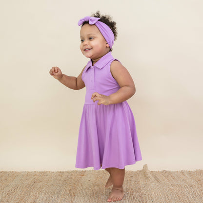 Polo Bodysuit Dress in Poi | Kyte Baby