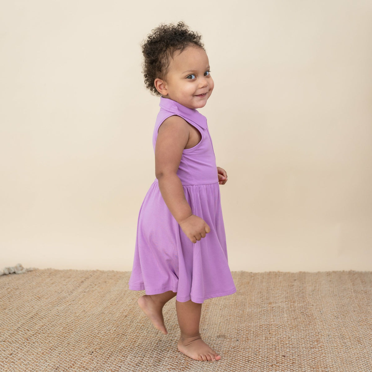 Polo Bodysuit Dress in Poi | Kyte Baby