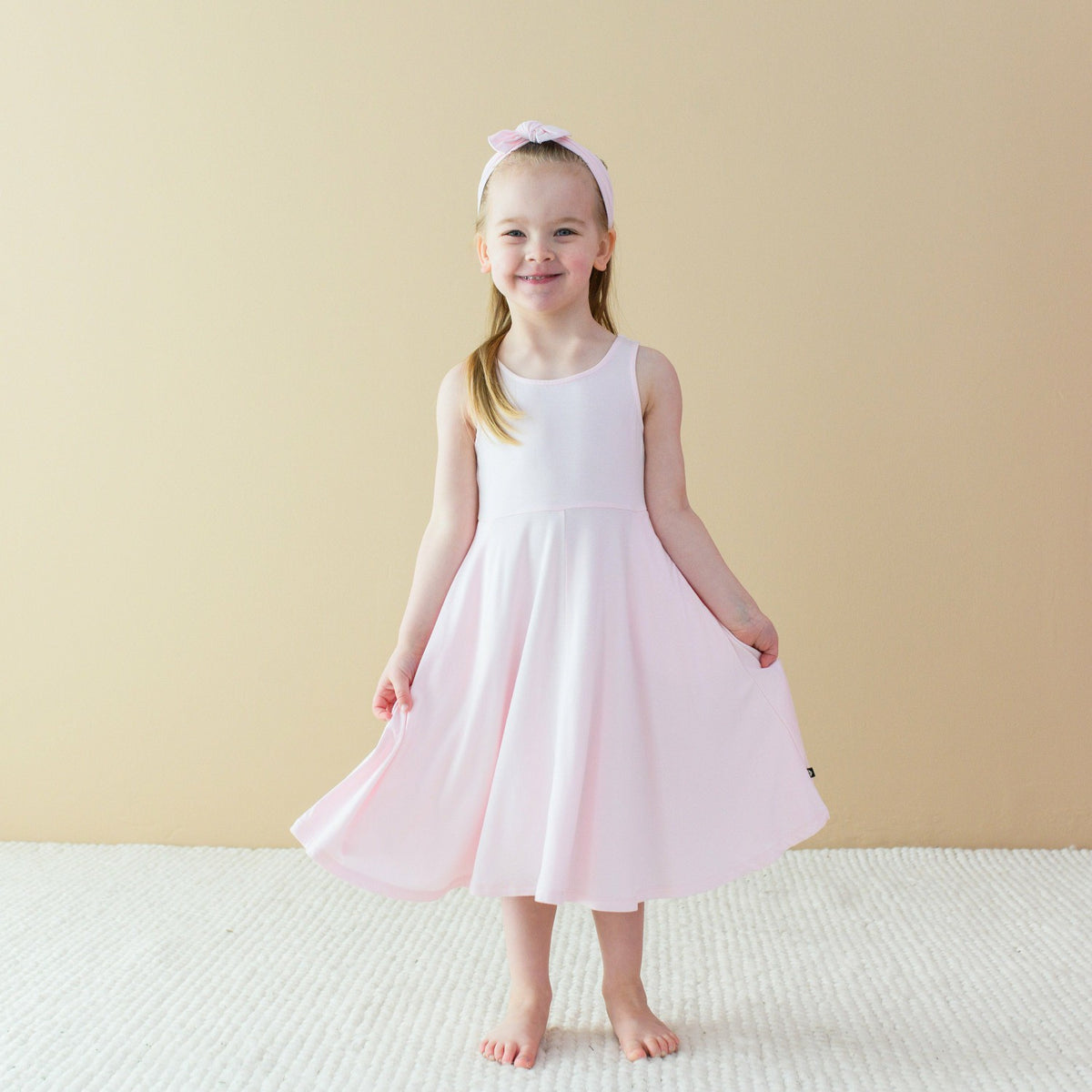 Tank Twirl Dress in Sakura | Kyte Baby