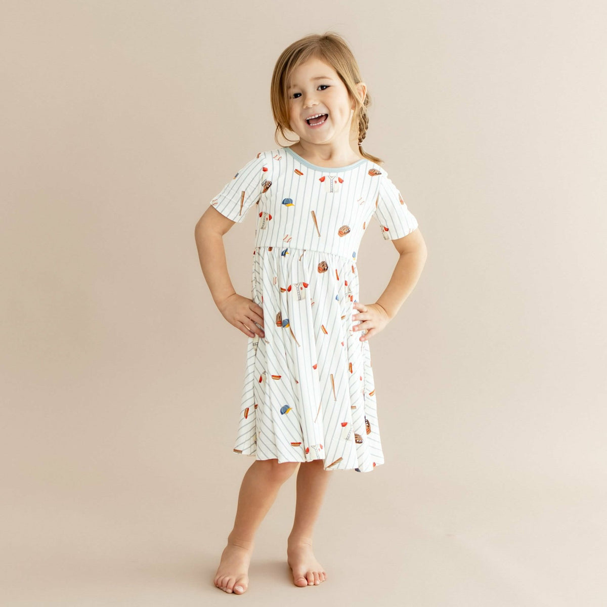 Twirl Dress in Home Run | Kyte Baby