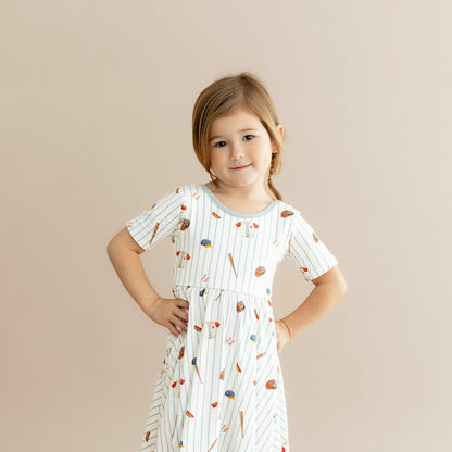 Twirl Dress in Home Run | Kyte Baby