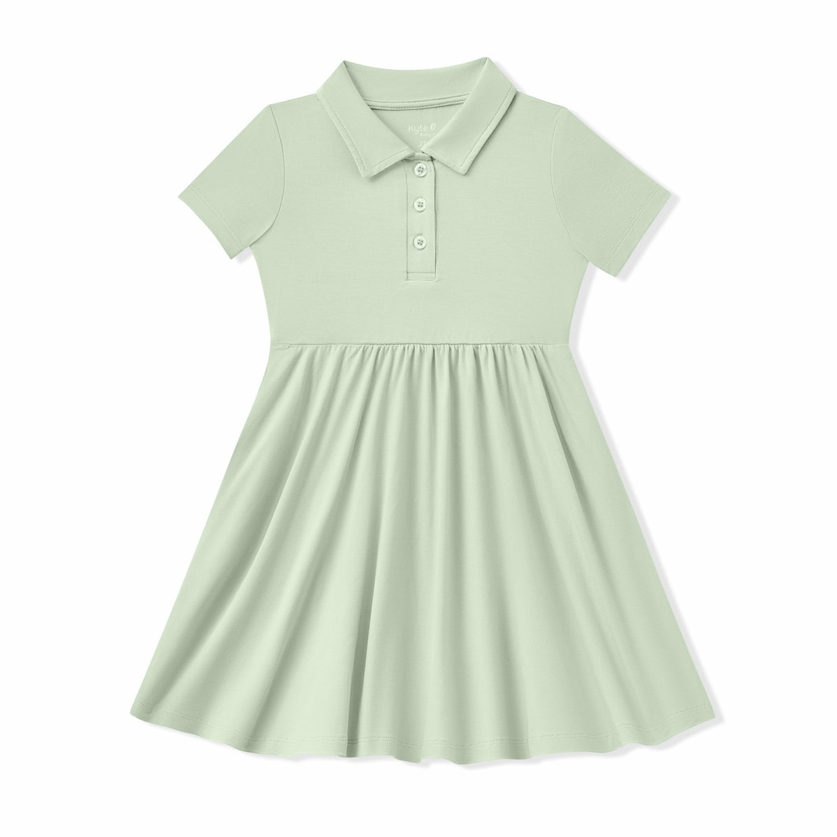 Polo Dress in Basil | Kyte Baby