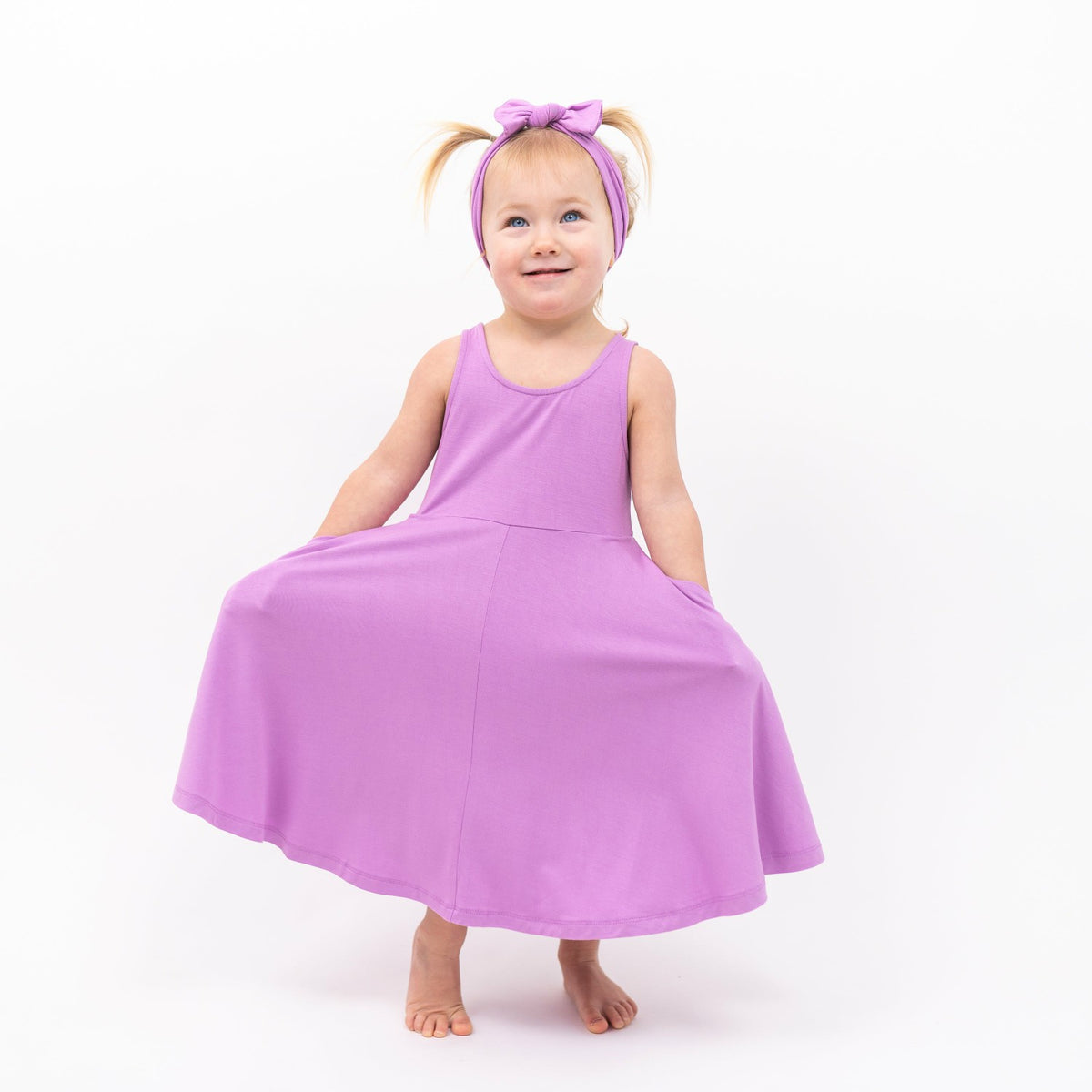 Tank Twirl Dress in Poi | Kyte Baby