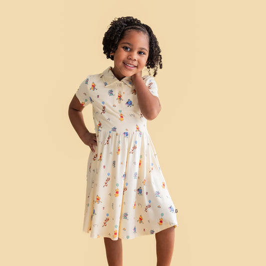 Polo Dress in Winnie the Pooh Celebration | Kyte Baby