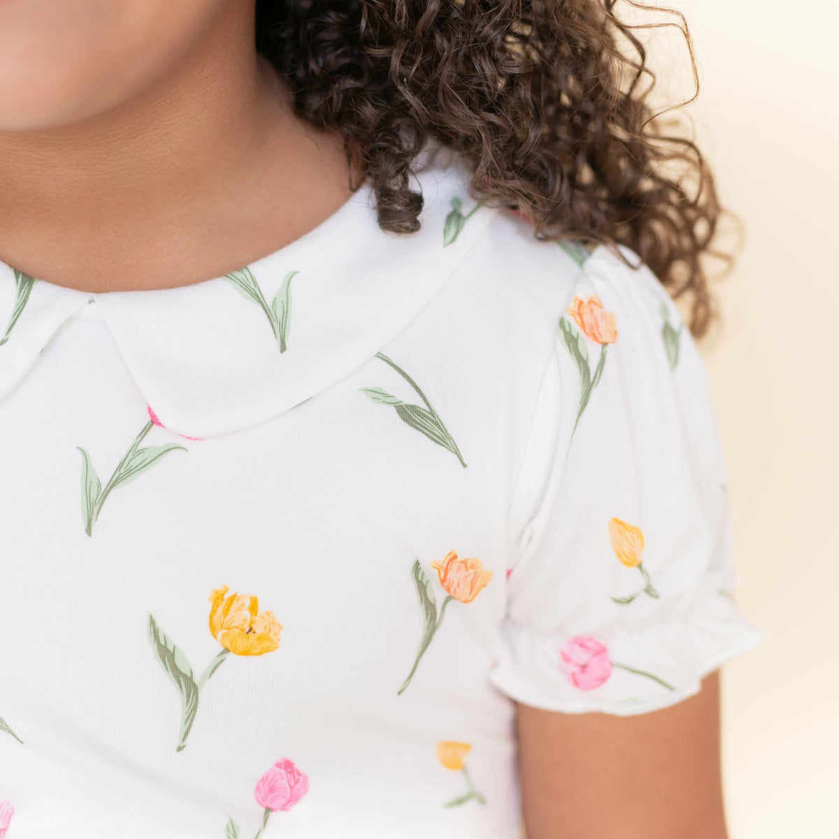 Peter Pan Collar Dress in Tulip | Kyte Baby