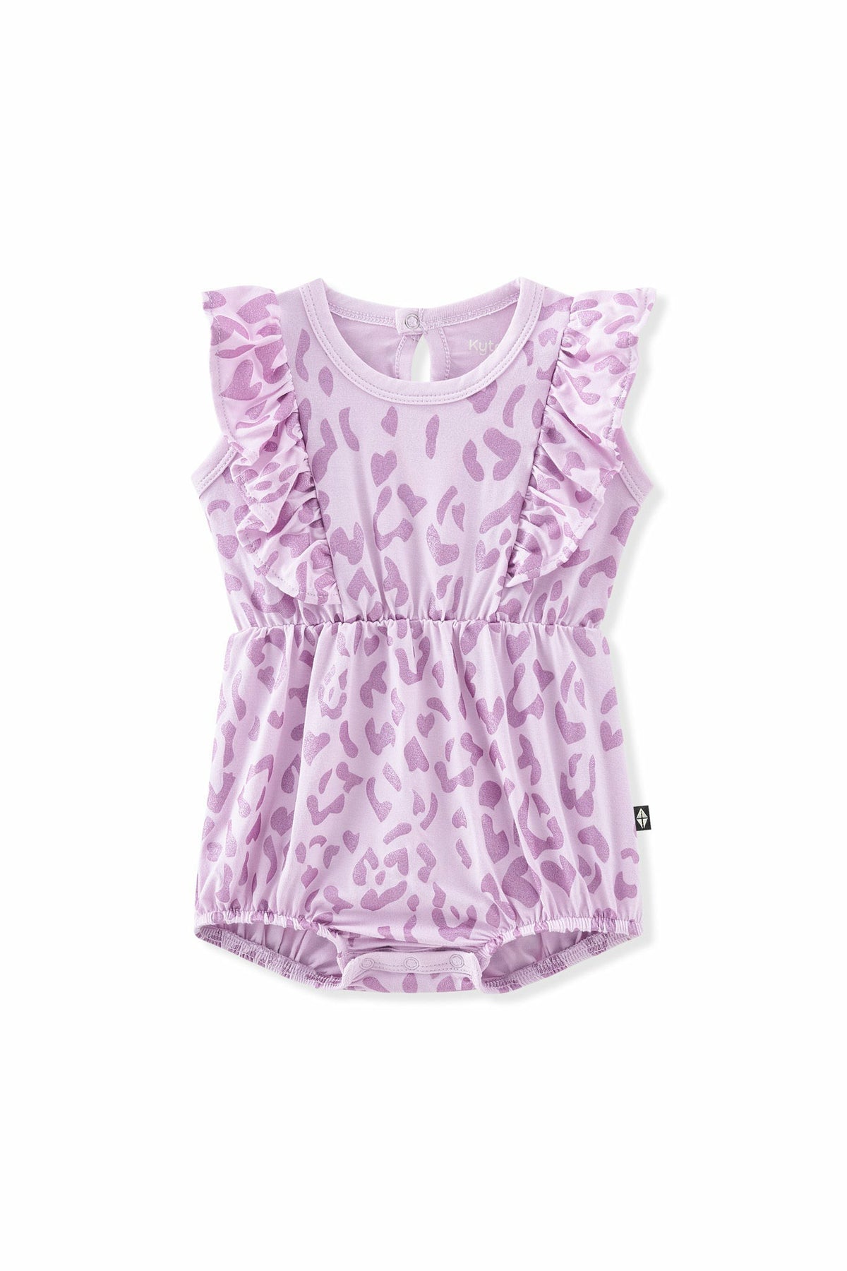Bubble Romper in Thistle Leopard | Kyte Baby
