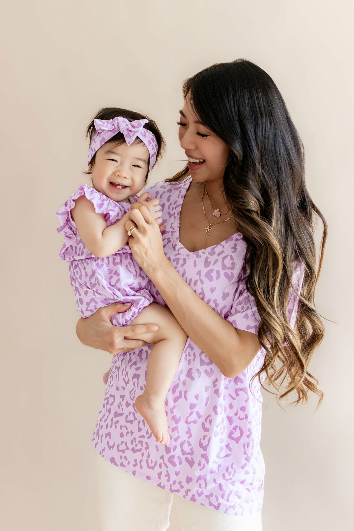 Bubble Romper in Thistle Leopard | Kyte Baby