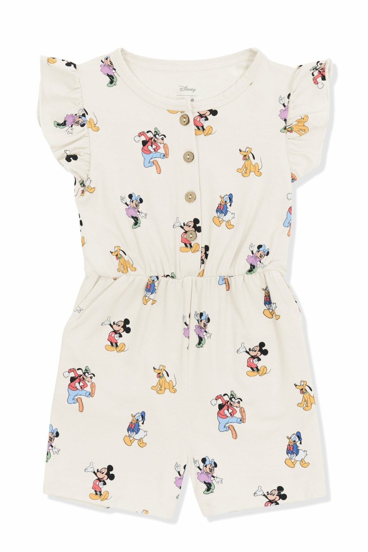 Flutter Sleeve Romper in Mickey Mouse and Friends | Kyte Baby