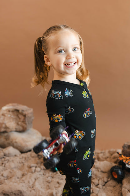 Zippered Romper in Monster Truck | Kyte Baby