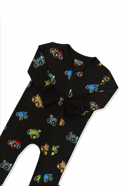 Zippered Romper in Monster Truck | Kyte Baby