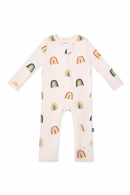Zippered Romper in Retro Rainbow | Kyte Baby