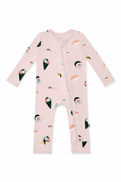 Zippered Romper in Blush Sushi | Kyte Baby
