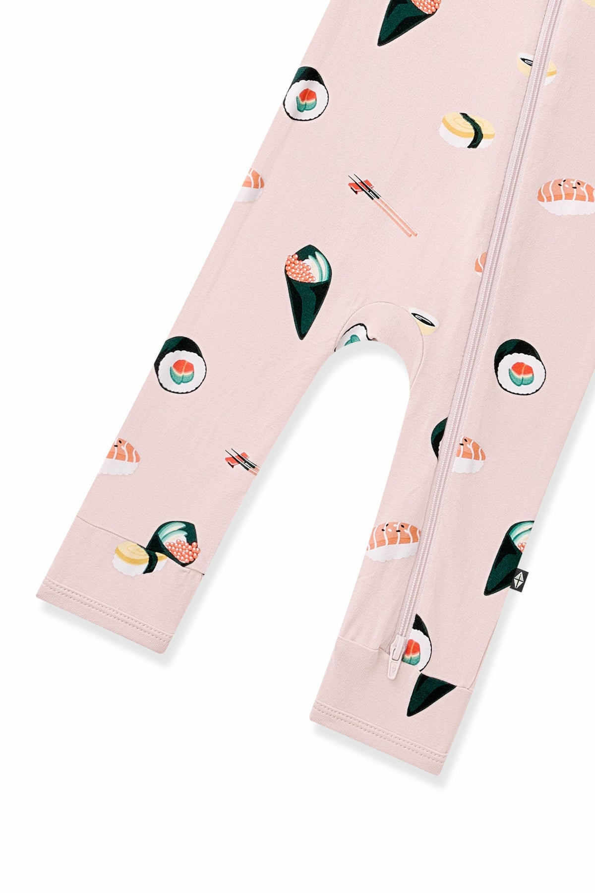 Zippered Romper in Blush Sushi | Kyte Baby