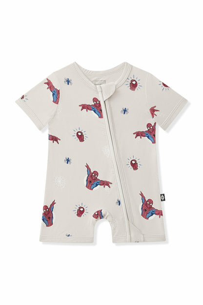 Zipper Shortall Romper in Spider-Man | Kyte Baby