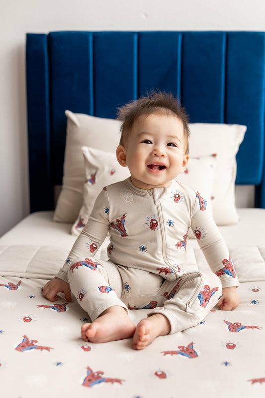 Zippered Romper in Spider-Man | Kyte Baby