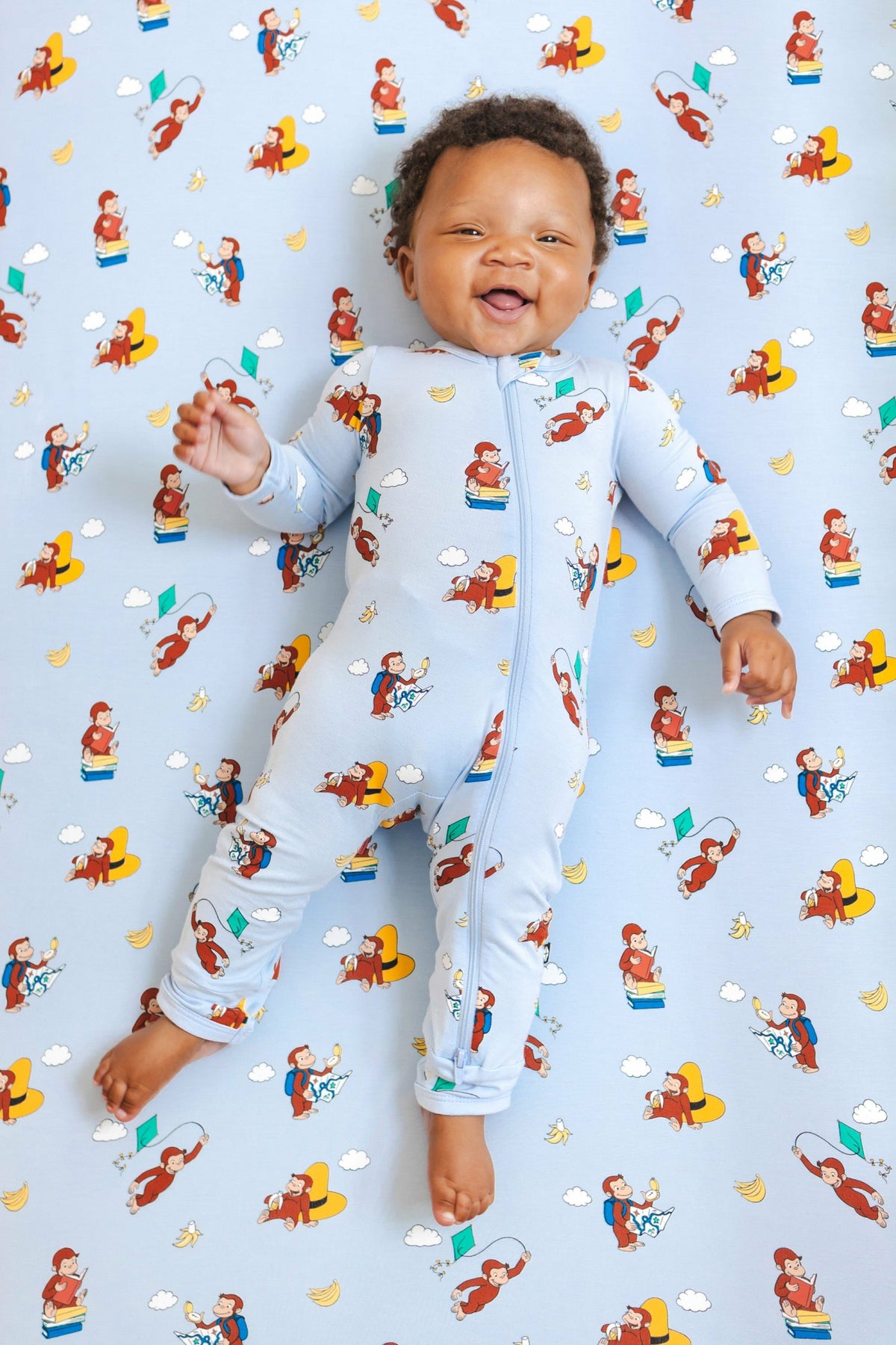 Zippered Romper in Curious George | Kyte Baby