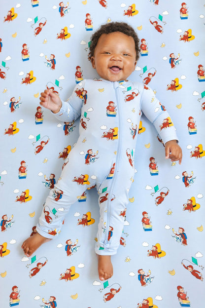 Zippered Romper in Curious George | Kyte Baby
