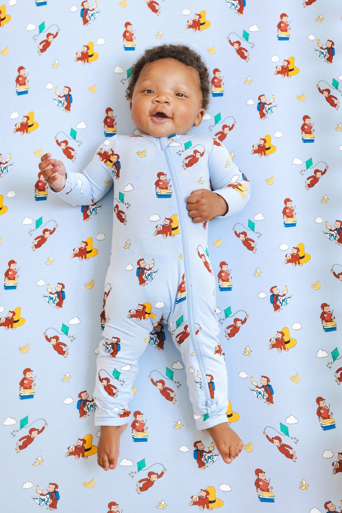 Zippered Romper in Curious George | Kyte Baby