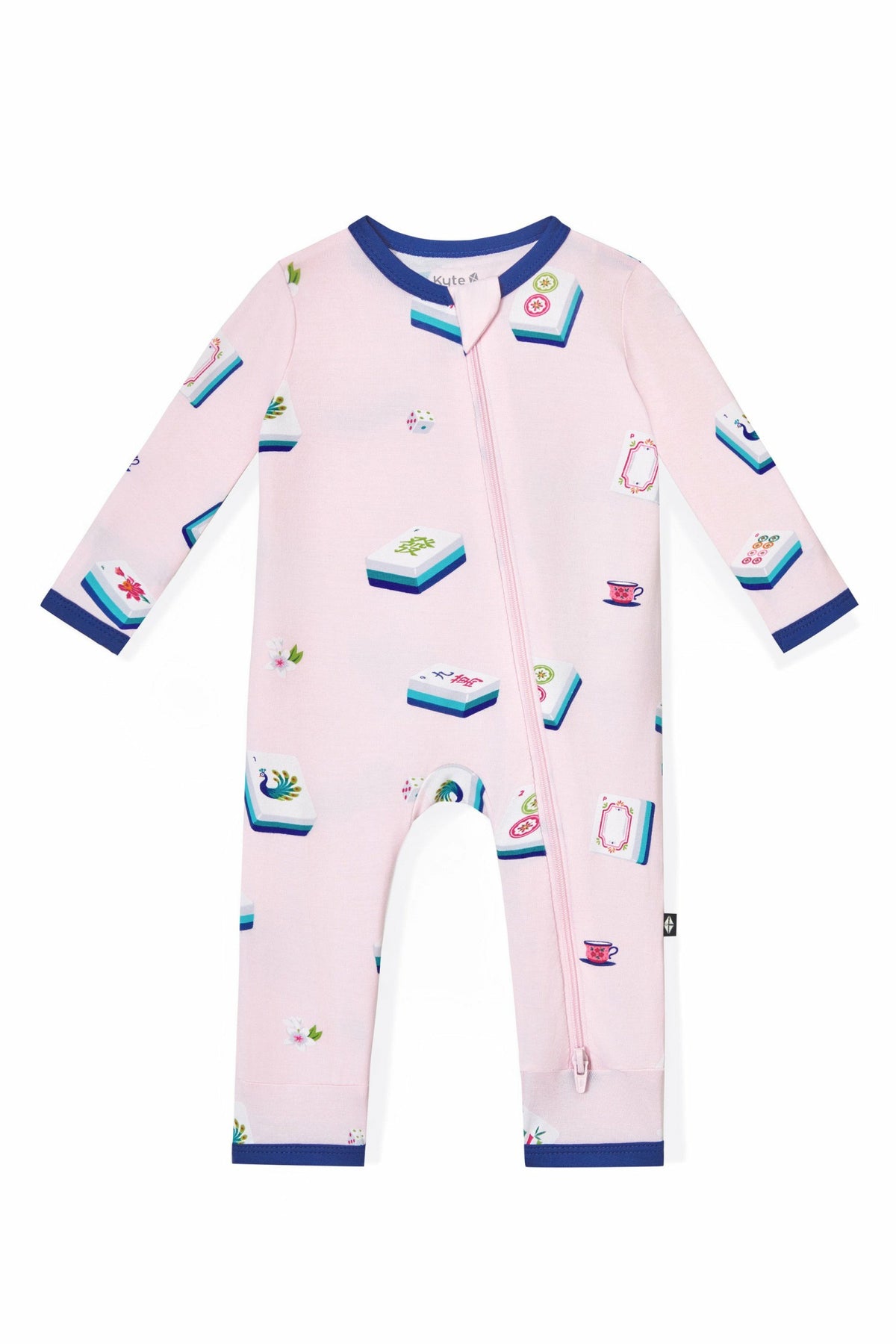 Zippered Romper in Sakura Mahjong | Kyte Baby