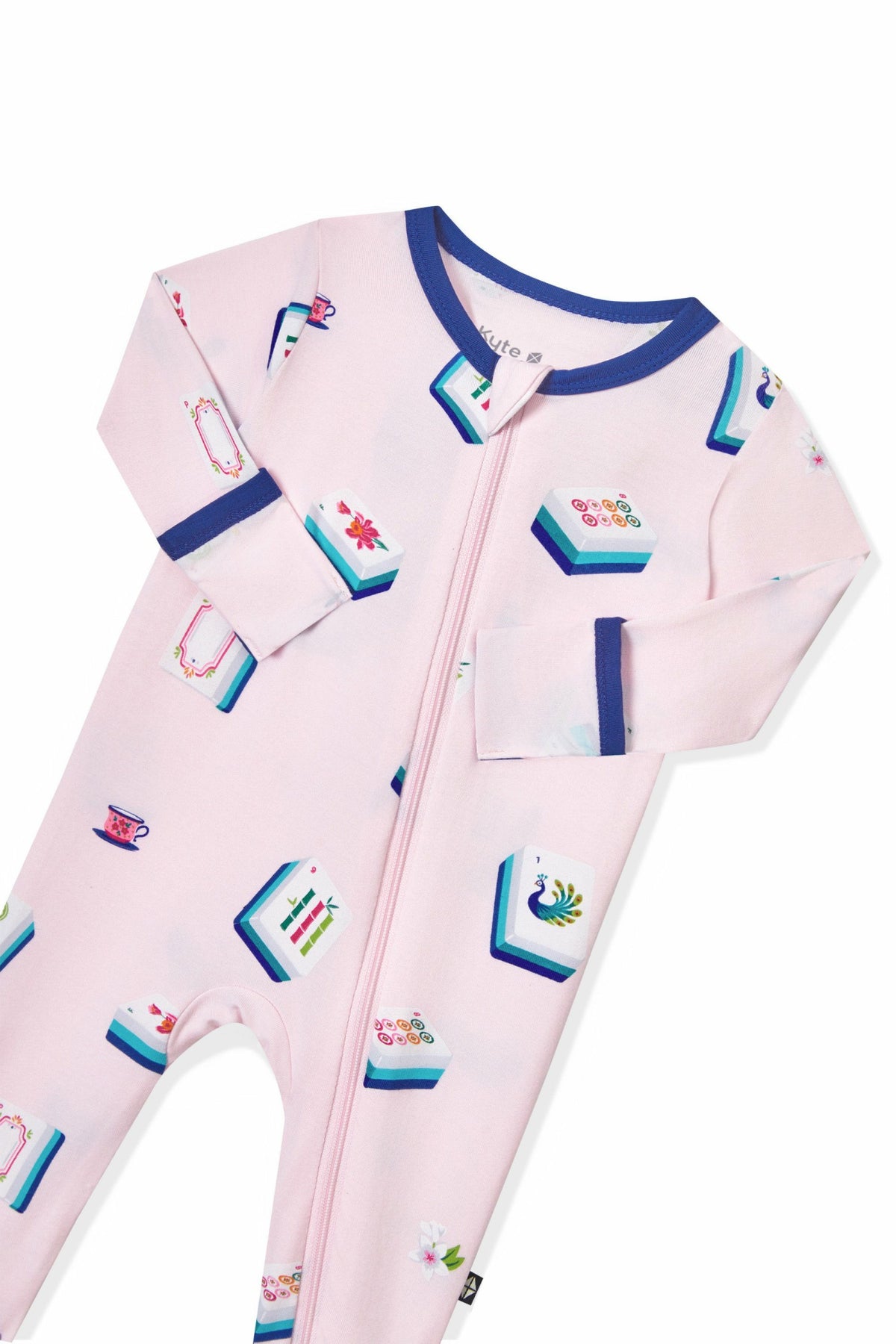 Zippered Romper in Sakura Mahjong | Kyte Baby