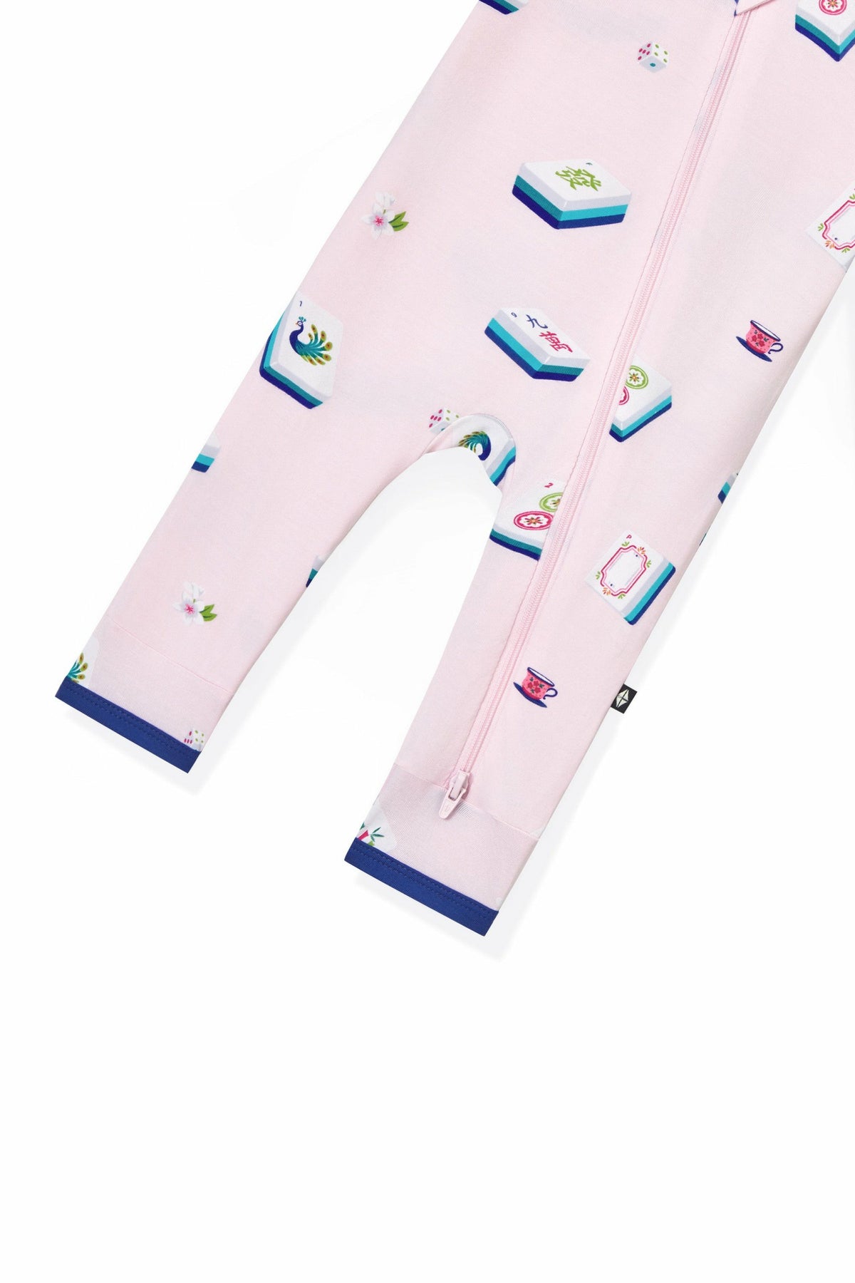 Zippered Romper in Sakura Mahjong | Kyte Baby