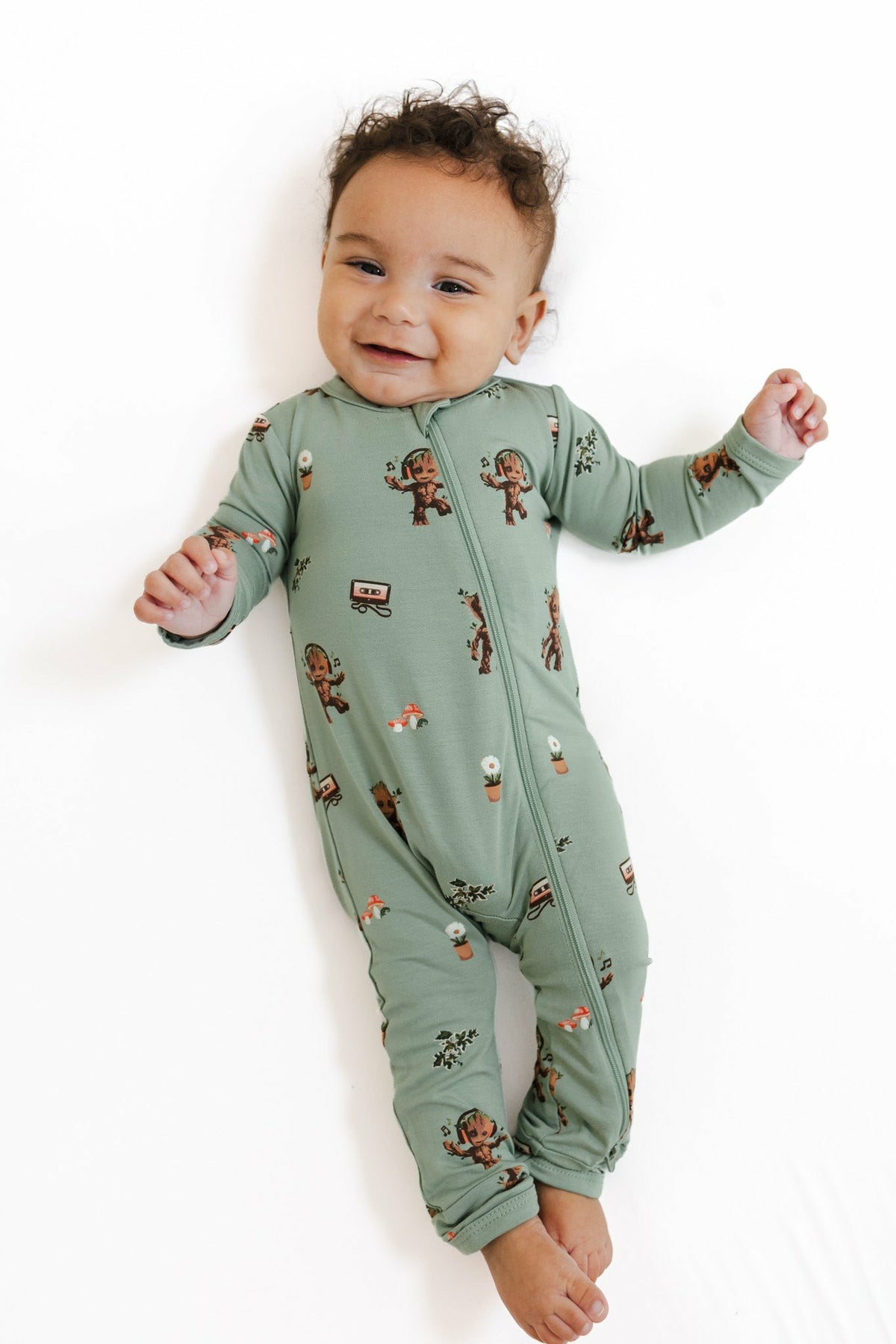 Zippered Romper in Groot | Kyte Baby