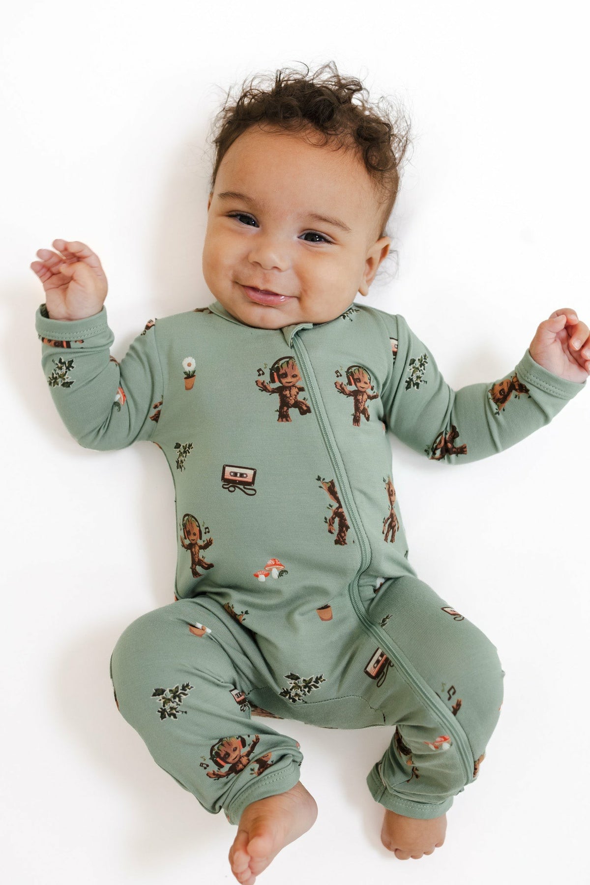 Zippered Romper in Groot | Kyte Baby