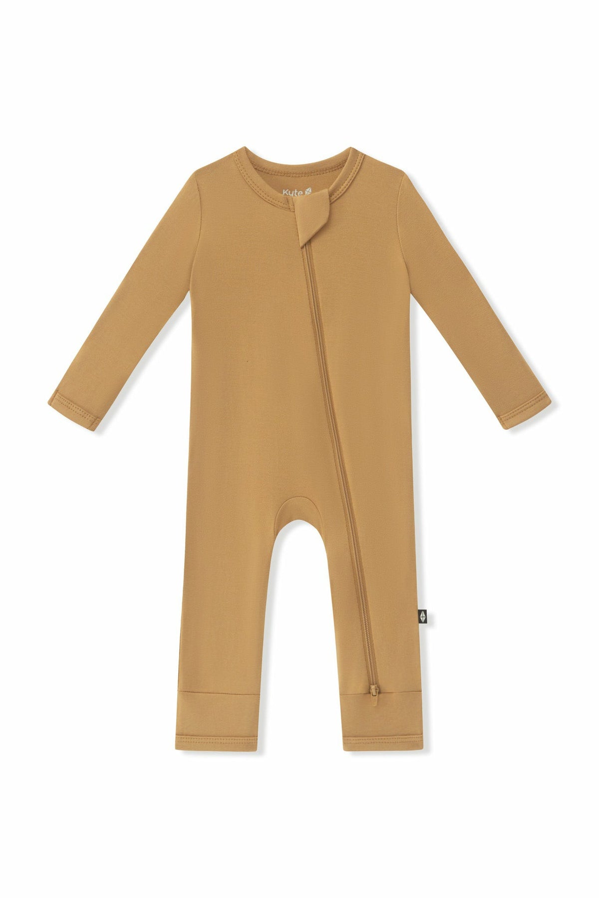 Zippered Romper in Ochre | Kyte Baby