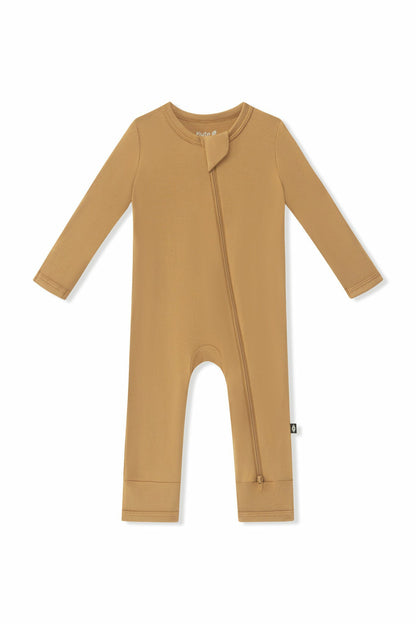 Zippered Romper in Ochre | Kyte Baby