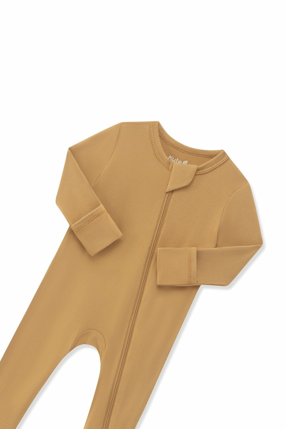 Zippered Romper in Ochre | Kyte Baby