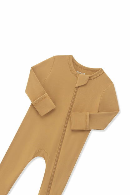 Zippered Romper in Ochre | Kyte Baby