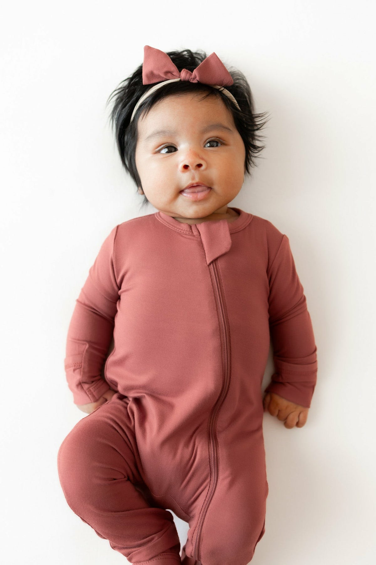 Zippered Romper in Ember | Kyte Baby